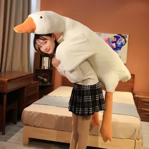 Cute Huge Goose Body Pillow – 50-160cm Stuffed Animal Pillow for Side Sleep – Perfect Gift for Girlfriend, Classmate, and Festivals