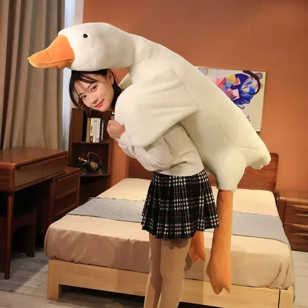 Cute Huge Goose Body Pillow – 50-160cm Stuffed Animal Pillow for Side Sleep – Perfect Gift for Girlfriend, Classmate, and Festivals