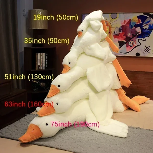 Cute Huge Goose Body Pillow – 50-160cm Stuffed Animal Pillow for Side Sleep – Perfect Gift for Girlfriend, Classmate, and Festivals - Image 3